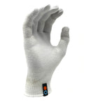 Antibacterial Touchscreen Gloves w/EcoZinc - Large - Mens - White